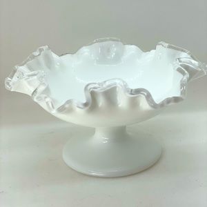 Fenton silver crest candy, compote dish